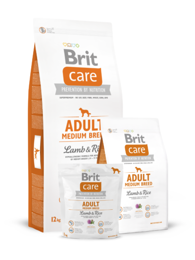 Brit Care Adult Medium Breed Lamb & Rice - sucha karma dla psa 3kg, 12kg miskakarmypl