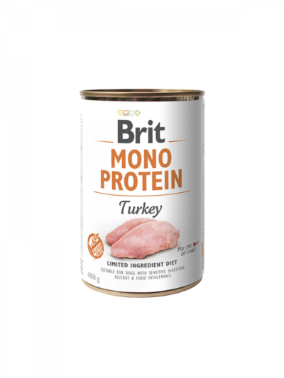 Brit Mono Protein Turkey - 400g puszka dla psa miskakarmypl