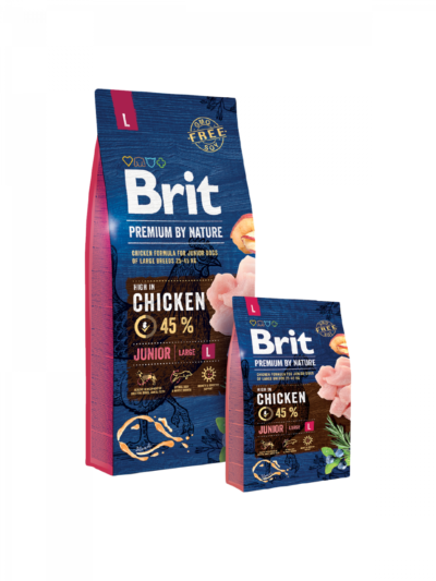 Brit Premium By Nature Junior L - sucha karma dla psa - miskakarmypl
