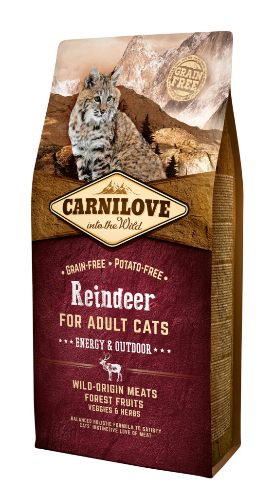 Carnilove - Reindeer - Energy & Outdoor - 6kg - sucha karma dla kota - miskakarmypl