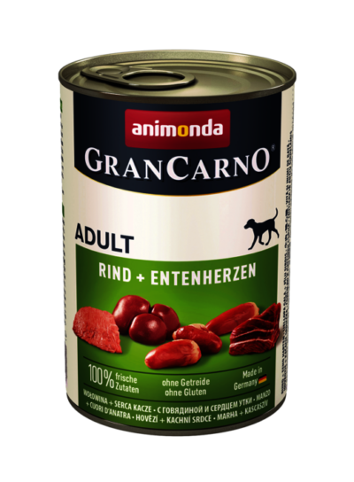 Animonda - GranCarno - Adult - Wołowina - Kacze Serca - Pies - Karma - Mokra - 400g - MiskaKarmy.pl