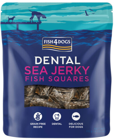 Fish4Dogs – Sea Jerky Squares - przysmaki – 100g - MiskaKarmy.pl