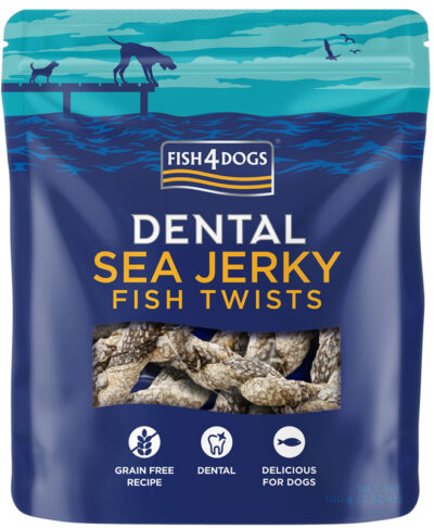 Fish4Dogs – Sea Jerky Twists - przysmaki – 100g - MiskaKarmy.pl