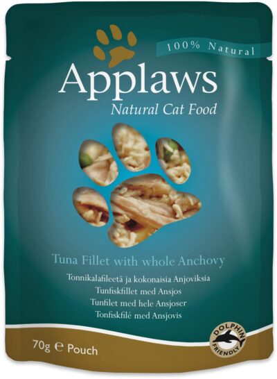 Applaws Bulion - Tuńczyk Anchois - Mokra karma dla kota 70g saszetka - MiskaKarmy.pl