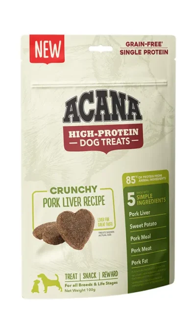Acana Treats Crunchy Pork Wieprzowina 100g - Przysmak - MiskaKarmypl