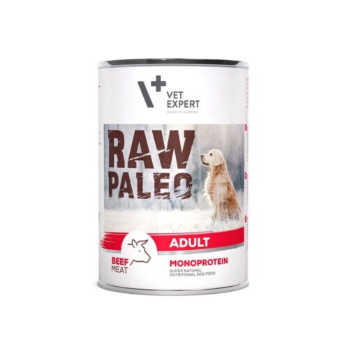 VetExpert RAW PALEO Adult Dog Beef - Karma moka dla psa - puszka - miskakarmypl