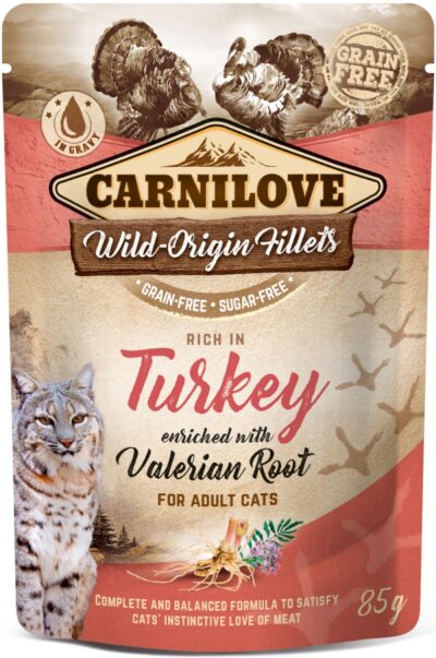 Carnilove - Turkey & Valerian - saszetka 85g - karma mokra kot - miskakarmypl