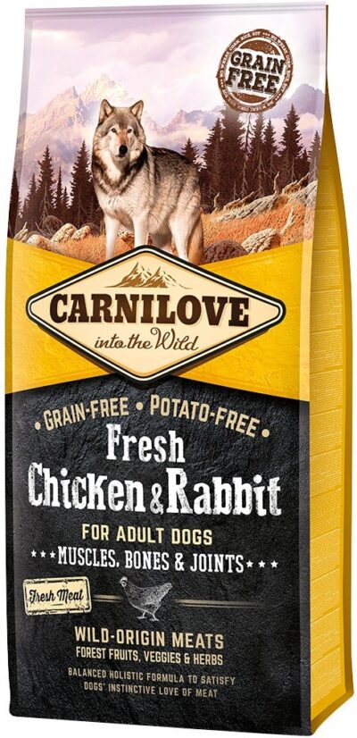 Carnilove Fresh Chicken & Rabbit - 12kg - karma sucha - pies - miskakarmypl