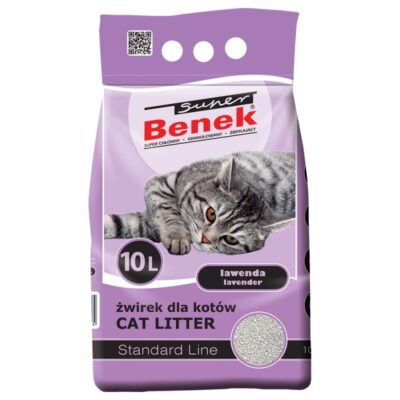 Super Benek Standard Lawenda - 5l 10l Żwirek bentonitowy dla kota miskakarmypl