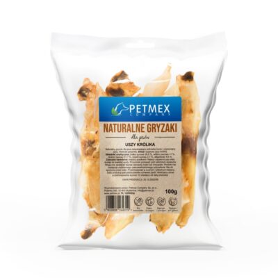 Ucho królika - 100g - gryzak dla psa - miskakarmypl