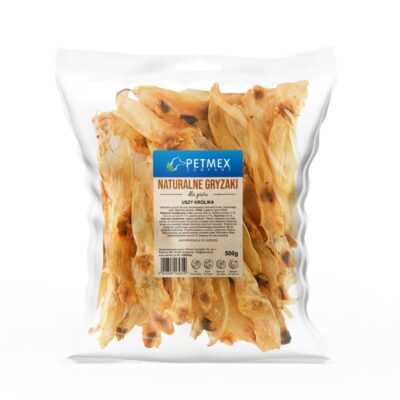 Ucho królika - 500g - gryzak dla psa - miskakarmypl