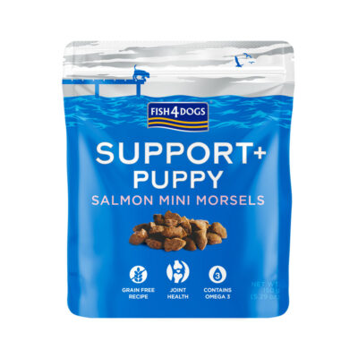 Fish4Dogs - Puppy Salmon Morseles - Pies - Przysmaki - 150g - przód - MiskaKarmy.pl