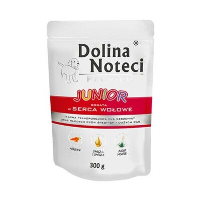 Dolina Noteci - Premium - Junior - Bogata w Serca Wołowe - Pies - Karma - Mokra - 300g - MiskaKarmy.pl