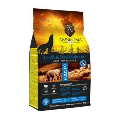 Ambrosia - Jagniecina - Łosoś - Pies - Karma - Sucha - 12kg - MiskaKarmy.pl