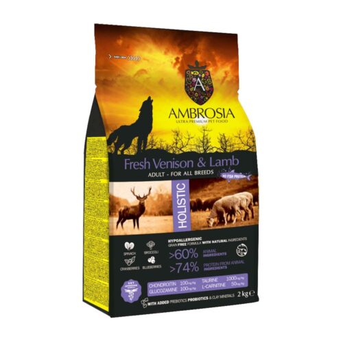 Ambrosia - Dziczyzna - Jagnięcina - Pies - Karma - Sucha - 12kg - MiskaKarmy.pl