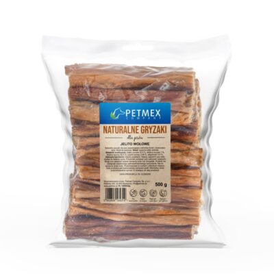 Jelito wołowe - 500g - gryzak dla psa - miskakarmypl