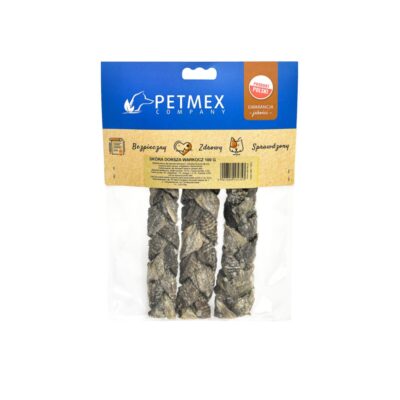 Skóra dorsza - Warkocz - 100g - gryzak dla psa - rewers - miskakarmypl