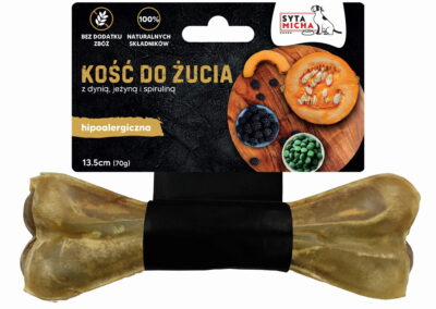 Syta Micha - kość funkcyjna do żucia hipoalergiczna z koniną - 13,5cm - 70g - MiskaKarmypl