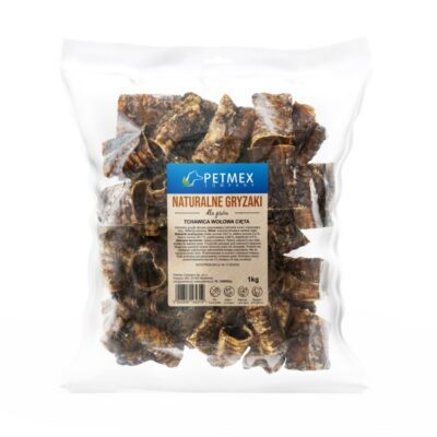 Tchawica wołowa cięta - 1kg - gryzak dla psa - miskakarmypl