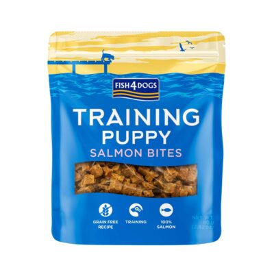 Fish4Dogs - Puppy Salmon Bites - Pies - Przysmaki - 100g - przód - MiskaKarmy.pl