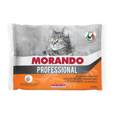 Morando Pro Mokra Karma Dla Kota 2xKurczak i indyk 2xCielęcina i marchewka - opakowanie 400g - miskakarmypl
