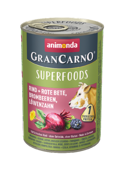 Animonda - GranCarno - Superfoods - Adult - Wołowina - Pies - Karma - Mokra - 400g - MiskaKarmy.pl
