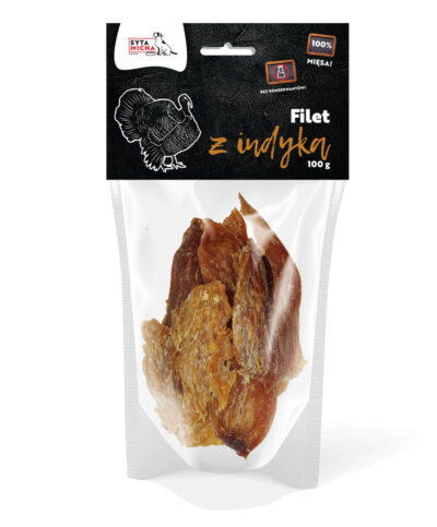 Syta Micha - suszone filety z indyka - 100g - MiskaKarmypl