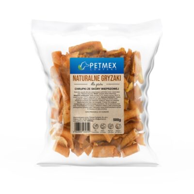 Chrupki ze skóry wieprzowej - 500g - gryzak dla psa - miskakarmypl