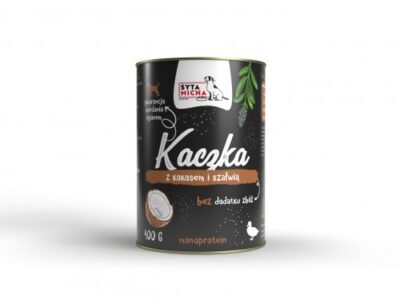 Syta Micha - Kaczka z kokosem - mokra karma dla psa - puszka 400g - miskakarmy