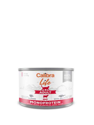 Calibra Life Adult Beef - Wołowina - karma mokra dla kota, monobiałkowa - miskakarmypl
