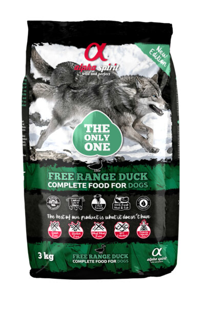 Alpha Spirit Duck 3kg - pelnoporcjowa karma sucha dla psa - miskakarmypl