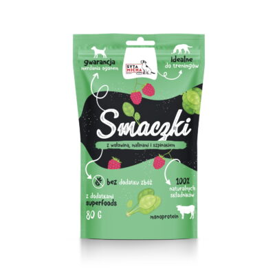 Syta Micha - smaczki dla psa z wołowiną - 80g - MiskaKarmypl