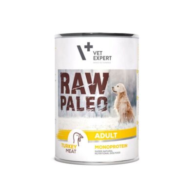 VetExpert RAW PALEO Adult Dog Turkey - Karma mokra dla psa puszka - mk.dsnet.wegrow.pl
