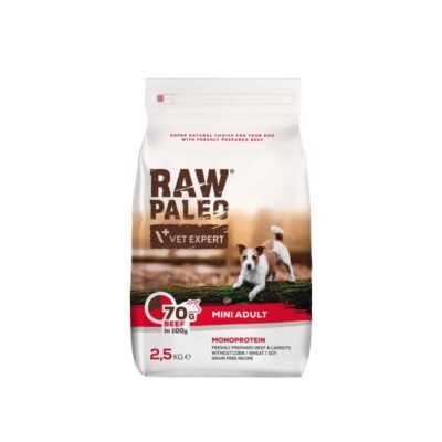 Vetexpert – Raw – Paleo – Adult – Mini - Beef- Sucha – Karma – Dla – Psa – Miskakarmy.pl