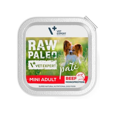 Vetexpert – Raw – Paleo – Pate – Mini – Adult – Beef – Tacka – Dla - Psa