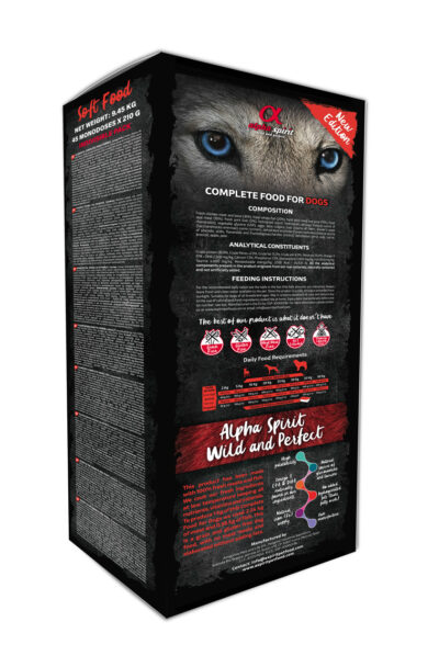 Alpha Spirit Puppies 9kg boks - pelnoporcjowa karma półwilgotna dla psa - mk.dsnet.wegrow.pl - back