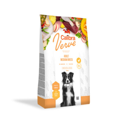 Calibra - Dog - Verve - Adult - Medium - Breed- Chicken - Duck - Sucha - Karma - Dla - Psa - MiskaKarmy.pl