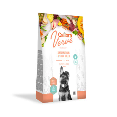 Calibra - Dog - Verve - Junior - Medium - Large - Breed- Chicken - Duck - Sucha - Karma - Dla - Psa - MiskaKarmy.pl