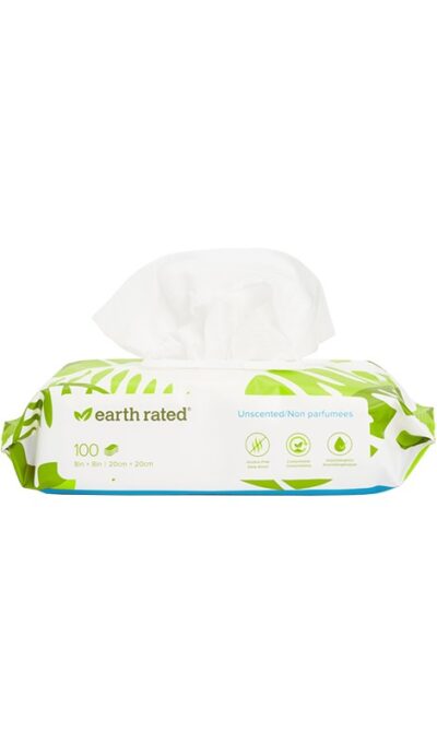 Earth Rated - Chusteczki Kompostowalne Bezzapachowe - 100 szt. - 2 miskakarmypl