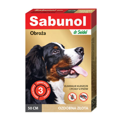 Dermapharm - Sabunol - Obroża - Na - Pchły - Kleszcze - Złota - Dla - Dużego - Psa - Miskakarmy.pl