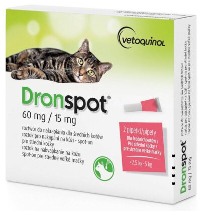 Vetoquinol - Dronspot - Na - Odrobaczanie - Pasożyty - Dla - Średniego - Kota - Miskakarmy.pl